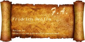 Fridrich Anilla névjegykártya